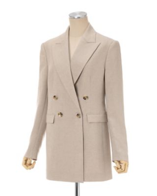 Ｌｉｎｅｎ　Ｔｏｕｃｈ　Ｔｒｉａｃｅｔａｔｅ　Ｄｏｕｂｌｅ　Ｂｒｅａｓｔｅｄ　Ｊａｃｋｅｔ