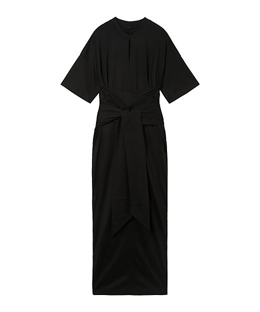  クロゴウチ Suvin Cotton Jersey Dress BLACK