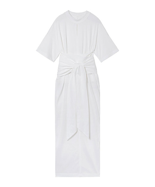＜三越伊勢丹/公式＞ クロゴウチ Suvin Cotton Jersey Dress WHITE