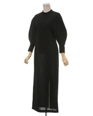はちこ様 mame kurogouchi cotton jersey dress Cotton Jersey Puff Sleeve Dress - black - Mame Kurogouchi