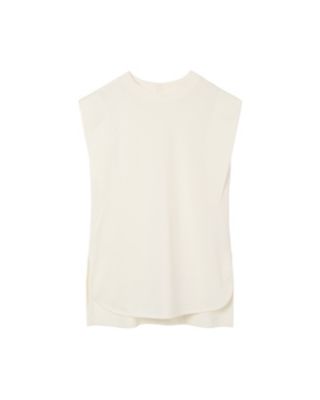 Mame Kurogouchi / マメクロゴウチ | 2023SS | Jersey Sleeveless Top / コットンジャージートップ カットソー | 1 | ECRU | レディース Cotton Jersey Sleeveless Top | Mame