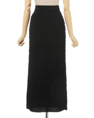 Ｆｌｏｒａｌ　Ｊａｃｑｕａｒｄ　Ｋｎｉｔｔｅｄ　Ｉ－Ｌｉｎｅ　Ｓｋｉｒｔ