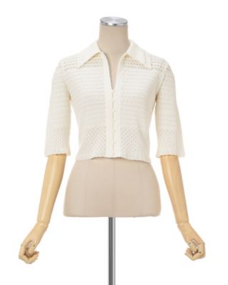MURATA ORIGINAL9210895ストレートチップキャメル26 Lace Knitted Top | Mame Kurogouchi (Women