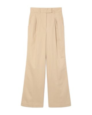 ＜Mame Kurogouchi (Women)＞Ｃｏｔｔｏｎ　Ｃｈｉｎｏ　Ｆｌａｒｅｄ　Ｗｉｄｅ　Ｔｒｏｕｓｅｒｓ