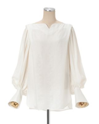 mame kurogouchi Silk Cotton TuckedBlouse