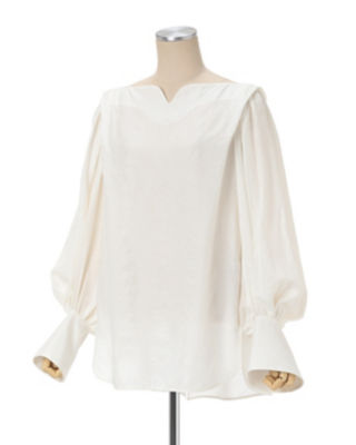 ♡新品未使用♡ブルレア　New Jacquard Blouse グレー bluelea ブルレア Dot jacquard blouse グレー