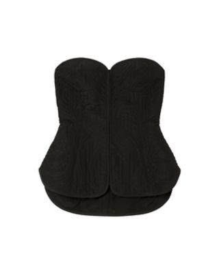 Floral Quilted Silk Bustier | Mame