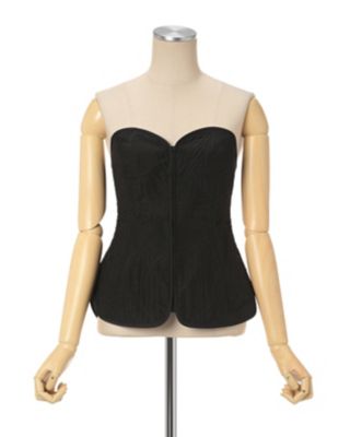 Floral Quilted Silk Bustier | Mame