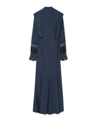 Crane Pattern Jacquard Hand-Dyed Dress - ワンピース