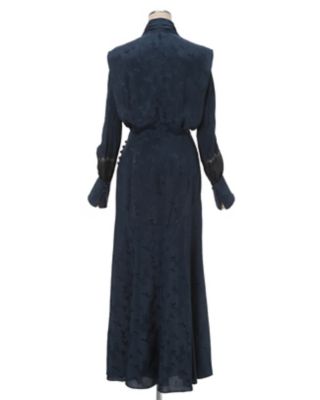 Ｃｒａｎｅ Ｐａｔｔｅｒｎ Ｊａｃｑｕａｒｄ Ｈａｎｄ－Ｄｙｅｄ Ｄｒｅｓｓ | Mame Kurogouchi (Women)/マメ クロゴウチ |  三越伊勢丹オンラインストア・通販【公式】