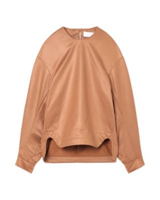 【SALE】クロゴウチ Slit Back Sweatshirt Top BROWN トップス