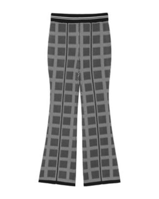 ＜Mame Kurogouchi (Women)＞Ｍｕｌｔｉ　Ｐｌａｉｄ　Ｇｅｏｍｅｔｒｉｃ　Ｋｎｉｔ　Ｔｒｏｕｓｅｒｓ