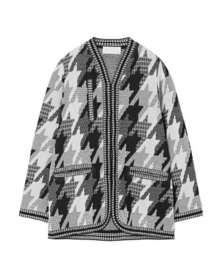 ＜Mame Kurogouchi (Women)＞Ｈｏｕｎｄｓｔｏｏｔｈ　Ｋｎｉｔｔｅｄ　Ｊａｃｋｅｔ