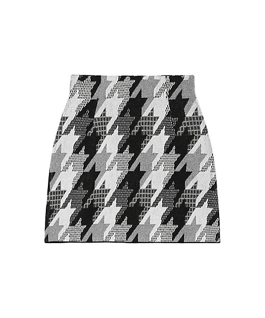 ＜三越伊勢丹/公式＞【SALE】クロゴウチ Houndstooth Knitted Skirt BLACK ミニスカート