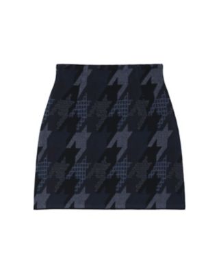 Houndstooth Knitted Skirt