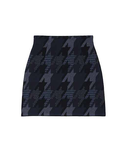 ＜三越伊勢丹/公式＞【SALE】クロゴウチ Houndstooth Knitted Skirt NAVY ミニスカート