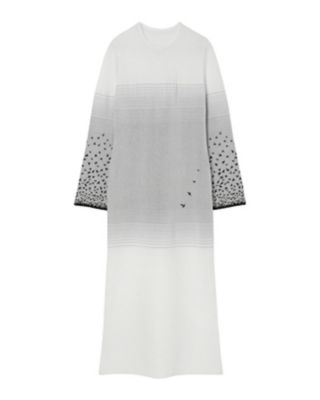 Ｃｒａｎｅ　Ｐａｔｔｅｒｎ　Ｊａｃｑｕａｒｄ　Ｋｎｉｔｔｅｄ　Ｄｒｅｓｓ