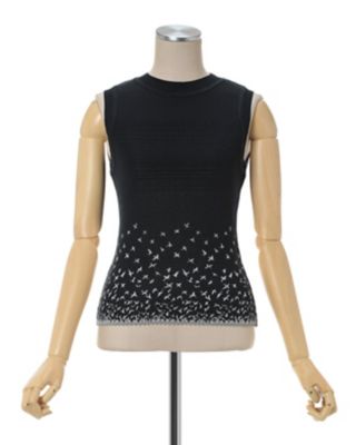 Ｃｒａｎｅ Ｐａｔｔｅｒｎ Ｊａｃｑｕａｒｄ Ｋｎｉｔｔｅｄ Ｔｏｐ