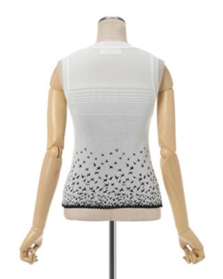 Ｃｒａｎｅ Ｐａｔｔｅｒｎ Ｊａｃｑｕａｒｄ Ｋｎｉｔｔｅｄ Ｔｏｐ