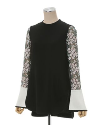 mame 復刻ドレス Ｆｌｏｒａｌ Ｌａｃｅ Ｓｌｅｅｖｅ Ｄｒｅｓｓ ...