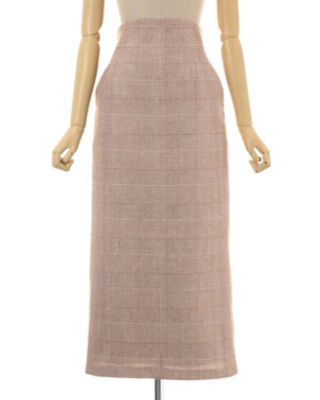 mame kurogouchiKASURI PLAID FLARED SKIRT
