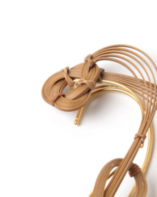 【ギフトに】Mame マメ バンドルプレート バンブー ピアス Bamboo Bundled-Plait Ear Cuff - brown - メルカリ