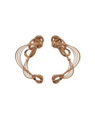 【SALE】クロゴウチ Bamboo Bundled-Plait Earrings BROWN ピアス・イヤリング