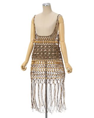 Ｂａｍｂｏｏ　Ｂｅａｄｅｄ　Ｍａｃｒａｍｅ　Ｃａｍｉｓｏｌｅ　Ｆｒｉｎｇｅ　Ｄｒｅｓｓ