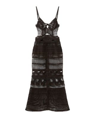 ＜Mame Kurogouchi (Women)＞Ｃｏｒｄ　Ｅｍｂｒｏｉｄｅｒｙ　”Ｈａｎａｋａｇｏ”　Ｄｒｅｓｓ