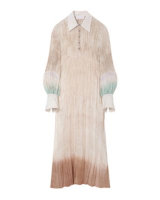 ”Ａｒｉｍａｔｓｕ　Ｓｈｉｂｏｒｉ”　Ｏｍｂｒｅ　Ｄｙｅｄ　Ｓｉｌｋ　Ｓｈｉｒｔ　Ｄｒｅｓｓ