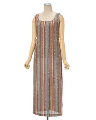 Ｒａｓｃｈｅｌ　Ｓｔｒｉｐｅ　Ｊｅｒｓｅｙ　Ｓｌｅｅｖｅｌｅｓｓ　Ｄｒｅｓｓ