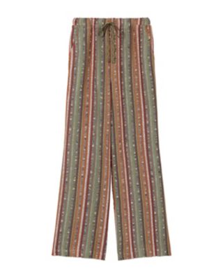 ＜Mame Kurogouchi (Women)＞Ｒａｓｃｈｅｌ　Ｓｔｒｉｐｅ　Ｊｅｒｓｅｙ　Ｗｉｄｅ　Ｔｒｏｕｓｅｒｓ