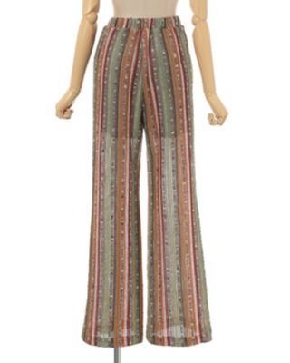 TARO HORIUCHI ワイドパンツmame kurogouchi Raschel Stripe Jersey Wide