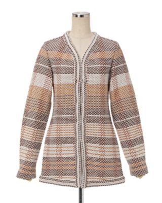 Ｂａｓｋｅｔ　Ｍｏｔｉｆ　Ｋｎｉｔｔｅｄ　Ｊａｃｋｅｔ
