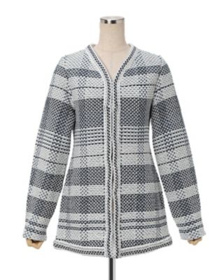 Ｂａｓｋｅｔ　Ｍｏｔｉｆ　Ｋｎｉｔｔｅｄ　Ｊａｃｋｅｔ