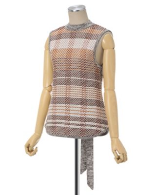 Basket Motif Knitted Top | Mame