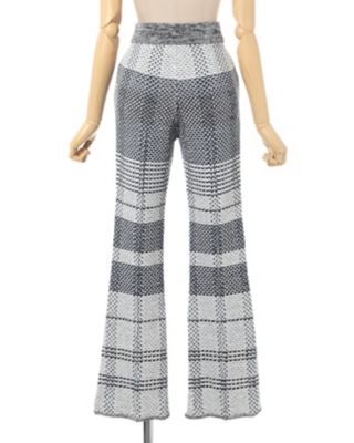 Ｂａｓｋｅｔ　Ｍｏｔｉｆ　Ｋｎｉｔｔｅｄ　Ｆｌａｒｅｄ　Ｔｒｏｕｓｅｒｓ