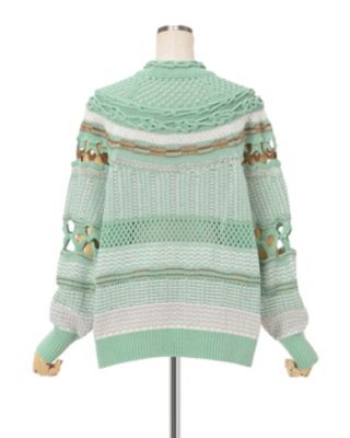 Ｂａｍｂｏｏ　Ｂａｓｋｅｔ　Ｐａｔｔｅｒｎ　Ｋｎｉｔｔｅｄ　Ｔｏｐ