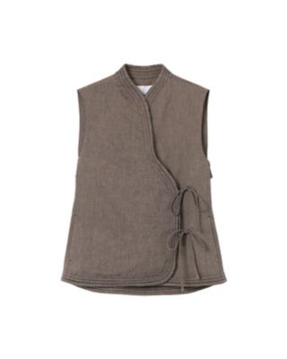 ＜Mame Kurogouchi (Women)＞Ｎａｔｕｒａｌｌｙ　Ｃｏｌｏｕｒｅｄ　Ｃｏｔｔｏｎ　Ｄｏｂｂｙ　Ｖｅｓｔ