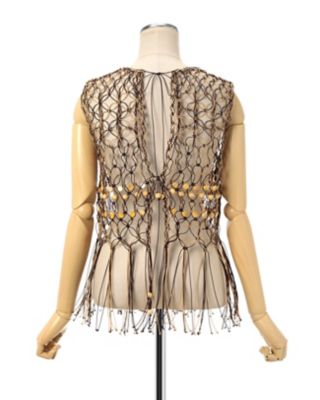 Ｂａｍｂｏｏ　Ｂｅａｄｅｄ　Ｍａｃｒａｍｅ　Ｆｒｉｎｇｅ　Ｖｅｓｔ