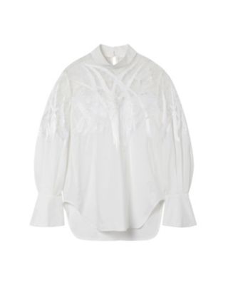 Ｂｏｔａｎｉｃａｌ　Ｅｍｂｒｏｉｄｅｒｙ　Ｌｅａｖｅｒ　Ｌａｃｅ　Ｂｌｏｕｓｅ