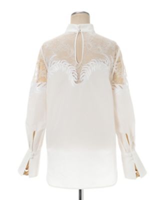 Ｂｏｔａｎｉｃａｌ　Ｅｍｂｒｏｉｄｅｒｙ　Ｌｅａｖｅｒ　Ｌａｃｅ　Ｂｌｏｕｓｅ