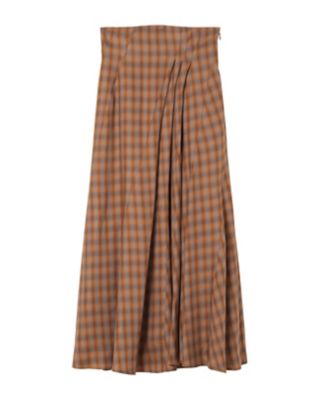Ｌｉｎｅｎ　Ｍｉｘ　Ｏｍｂｒｅ　Ｃｈｅｃｋ　Ｆｌａｒｅ　Ｓｋｉｒｔ