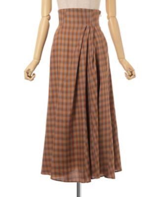 Ｌｉｎｅｎ　Ｍｉｘ　Ｏｍｂｒｅ　Ｃｈｅｃｋ　Ｆｌａｒｅ　Ｓｋｉｒｔ