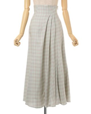 Ｌｉｎｅｎ　Ｍｉｘ　Ｏｍｂｒｅ　Ｃｈｅｃｋ　Ｆｌａｒｅ　Ｓｋｉｒｔ