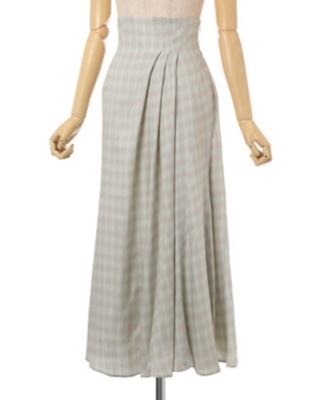 Ｌｉｎｅｎ　Ｍｉｘ　Ｏｍｂｒｅ　Ｃｈｅｃｋ　Ｆｌａｒｅ　Ｓｋｉｒｔ