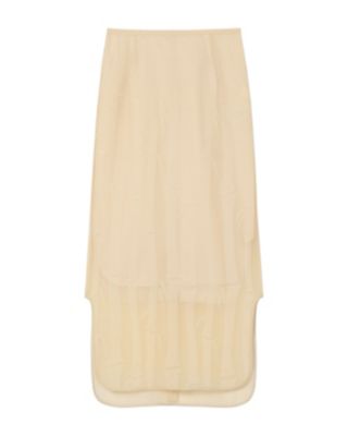 ＜Mame Kurogouchi (Women)＞Ｂａｍｂｏｏ　Ｍｏｔｉｆ　Ｗｉｌｌｏｗ　Ｊａｃｑｕａｒｄ　Ｓｈｅｅｒ　Ｓｋｉｒｔ