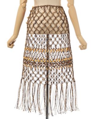 Ｂａｍｂｏｏ　Ｂｅａｄｅｄ　Ｍａｃｒａｍｅ　Ｆｒｉｎｇｅ　Ｓｋｉｒｔ