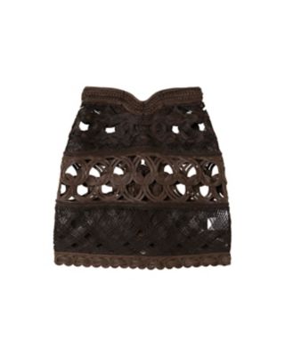 ＜Mame Kurogouchi (Women)＞Ｃｏｒｄ　Ｅｍｂｒｏｉｄｅｒｙ　”Ｈａｎａｋａｇｏ”　Ｓｋｉｒｔ