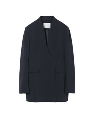 ＜Mame Kurogouchi (Women)＞Ａｃｅｔａｔｅ　Ｐｏｌｙｅｓｔｅｒ　Ｃｏｌｌａｒｌｅｓｓ　Ｄｏｕｂｌｅ　Ｂｒｅａｓｔｅｄ　Ｓｕｉｔ　Ｊａｃｋｅｔ　ＭＭ２４ＦＷ－ＪＫ０１１